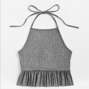 GLITTER HALTER TOP